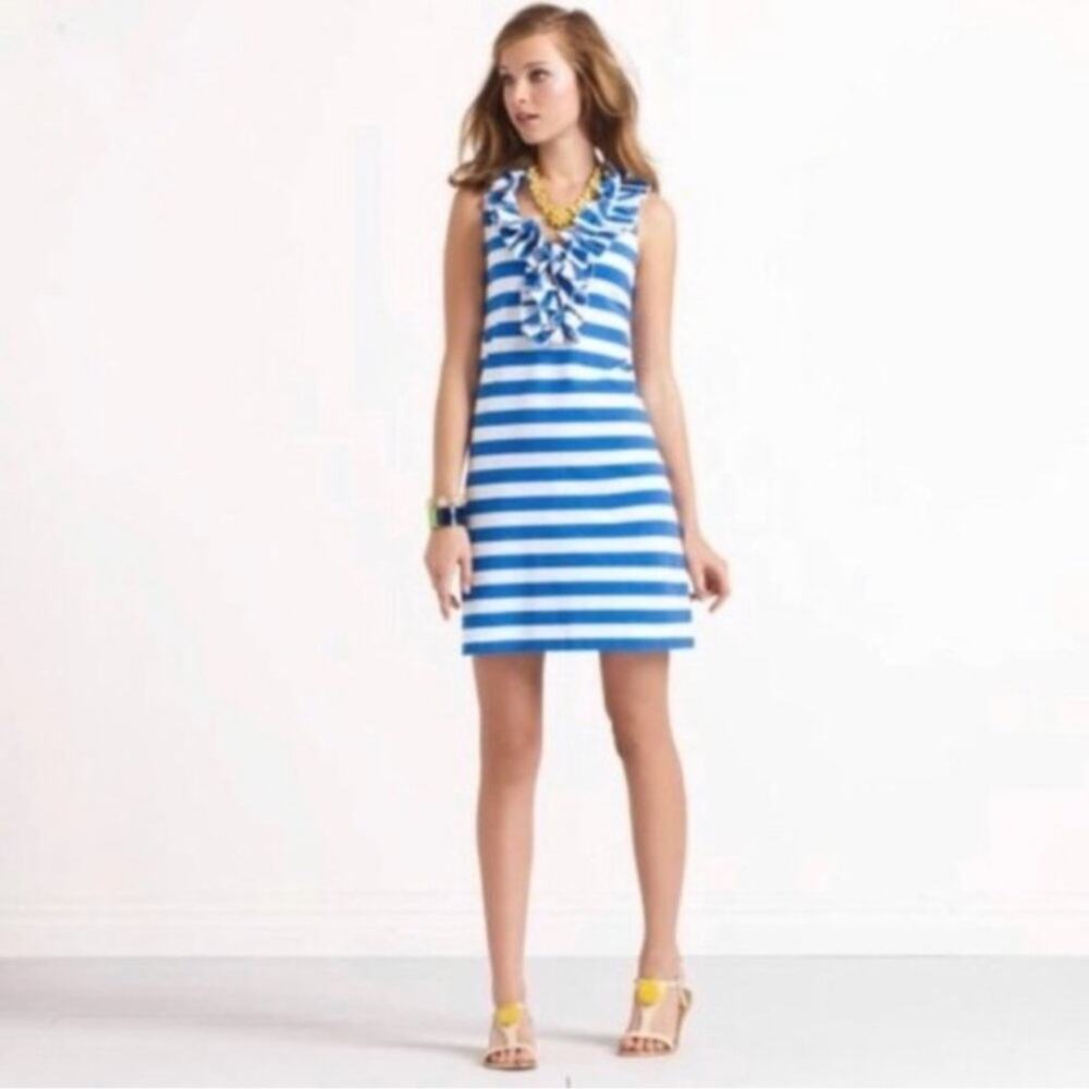 Kate Spade Blue & White Stripe Lucille Knit Dress